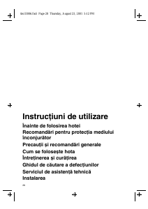 Manual Bauknecht DDEI 5790 IN Hotă
