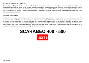 Handleiding Aprilia Scarabeo 400 (2006) Scooter