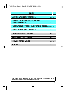 Mode d’emploi Bauknecht DE 3361 SW Hotte aspirante