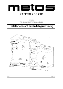Bruksanvisning Metos MT202W Kaffebryggare