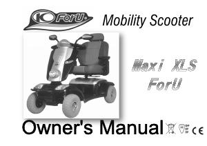 Manual Kymco Maxi XLS ForU Mobility Scooter