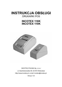 Instrukcja Incotex 119K Drukarka etykiet