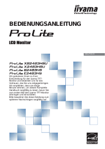 Bedienungsanleitung iiyama ProLite E2483HSU LCD monitor