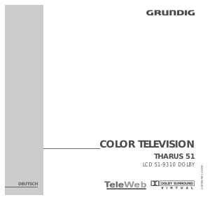 Bedienungsanleitung Grundig Tharus 51 LCD fernseher