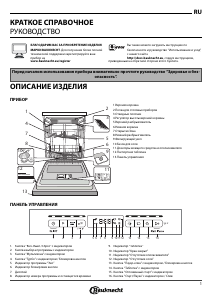 Руководство Bauknecht BBO 3T333 DLM IA Посудомоечная машина
