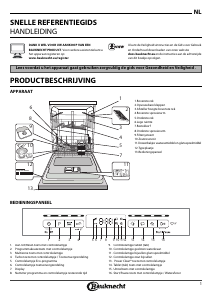 Handleiding Bauknecht BCBO 3T121 P I Vaatwasser