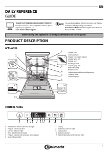 Manual Bauknecht BCIC 3C26 E Dishwasher