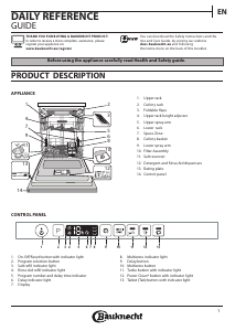 Manual Bauknecht BCIO 3T123 PFE Dishwasher