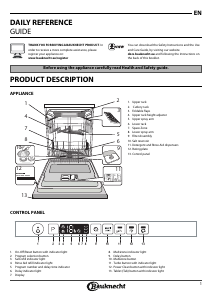 Manual Bauknecht BCIO 3T344 DEL Dishwasher