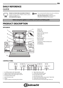 Manual Bauknecht BFC 3C26 PF A Dishwasher