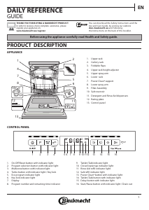 Manual Bauknecht BFO 3T333 DLM X Dishwasher