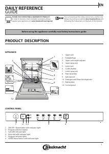 Manual Bauknecht BIE 2B19 Dishwasher