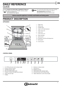 Manual Bauknecht BKCIC 3C26 F Dishwasher