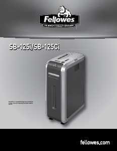 Manuale Fellowes SB-125Ci Distruggidocumenti