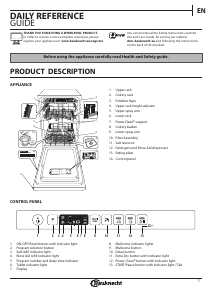 Manual Bauknecht BSIO 3O23 PFE X Dishwasher