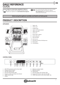 Manual Bauknecht BSIO 3O35 PFE X Dishwasher