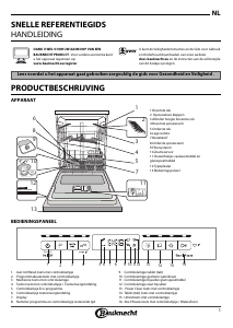 Handleiding Bauknecht BUO 3T323 P6M X Vaatwasser