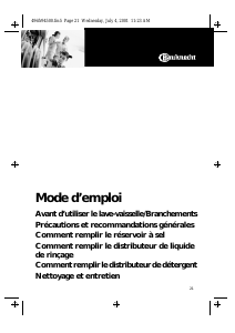 Mode d’emploi Bauknecht GCI 5750 W-WS Lave-vaisselle