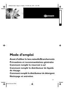 Mode d’emploi Bauknecht GCIS 6321-BR Lave-vaisselle