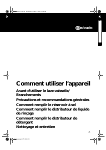 Mode d’emploi Bauknecht GCXK 5521 Lave-vaisselle
