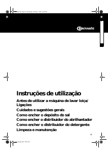 Manual Bauknecht GCXK 5521/1 Máquina de lavar louça