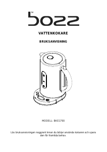 Bruksanvisning Bozz BKE1700 Vattenkokare
