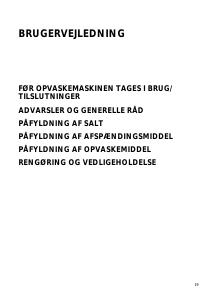 Brugsanvisning Bauknecht GSFH 1598 IN Opvaskemaskine