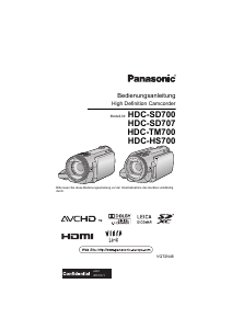 Bedienungsanleitung Panasonic HDC-HS700 Camcorder