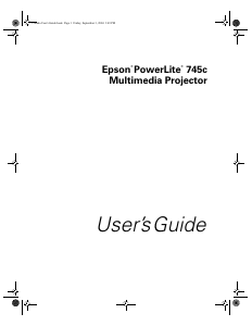Handleiding Epson PowerLite 745c Beamer