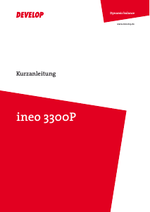 Bedienungsanleitung Develop ineo 3300P Drucker