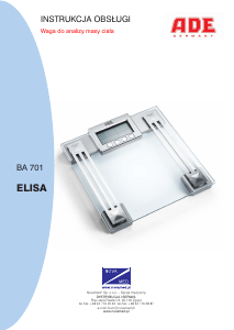 Instrukcja ADE BA 701 Elisa Waga