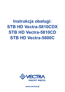 Instrukcja Vectra STB HD 5810CD Odbiornik cyfrowy