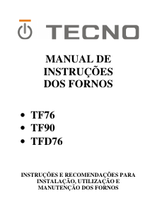 Manual Tecno TF90 Forno