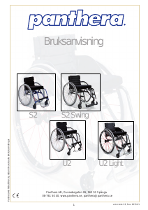 Bruksanvisning Panthera S2 Swing Rullstol