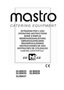 Manual Mastro GLB0035 Máquina de lavar louça