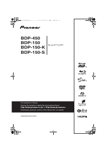Manual Pioneer BDP-150-K Blu-ray Player