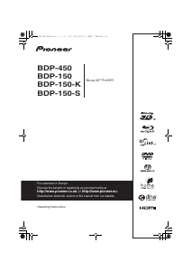 Bruksanvisning Pioneer BDP-450 Blu-ray spelare