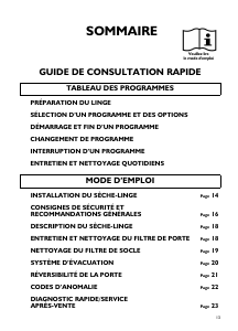 Mode d’emploi Bauknecht TRWP 9801 Sèche-linge