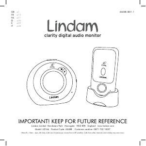 Bedienungsanleitung Lindam LD166 Babyphone