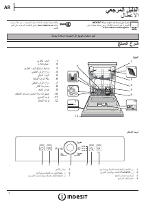 كتيب إندست DFE 1B19 X غسالة صحون