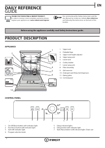 Handleiding Indesit DFE 1B19 X UK Vaatwasser