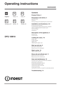 Прирачник Indesit DFG 15M10 EU Машина за миење садови