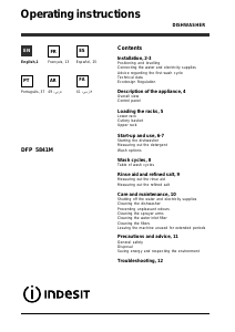 Manual Indesit DFP 5841M EX Máquina de lavar louça