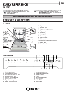 Handleiding Indesit DFP 58B1 EU Vaatwasser