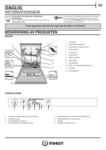 Bruksanvisning Indesit DIFP 8T94 Z Diskmaskin