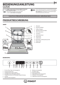 Bedienungsanleitung Indesit DIO 3T131 A FE X Geschirrspüler