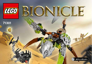 Manual de uso Lego set 71301 Bionicle Ketar – criatura de la piedra
