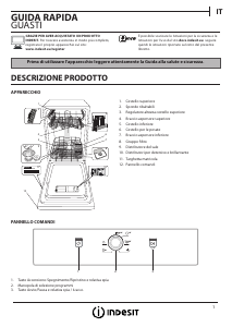 Manuale Indesit DSFE 1B10 Lavastoviglie
