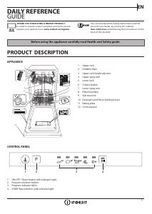Manual Indesit DSIE 2B10 Dishwasher