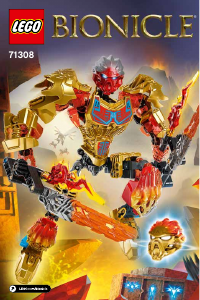 Manual de uso Lego set 71308 Bionicle Tahu – convocador del fuego
